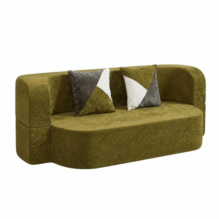 GOODSILO Convertible Eggshell Sleeper Sofa Bed with Plush Upholstery and 33D High Density Foam for Small Space Living Rooms Bedrooms Apartments
