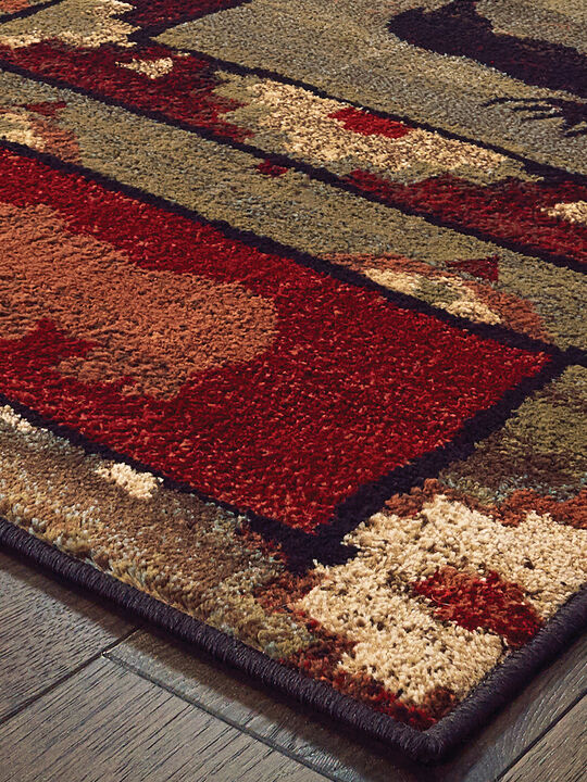 Woodlands 9601D 1'10" x 3' Brown Rug