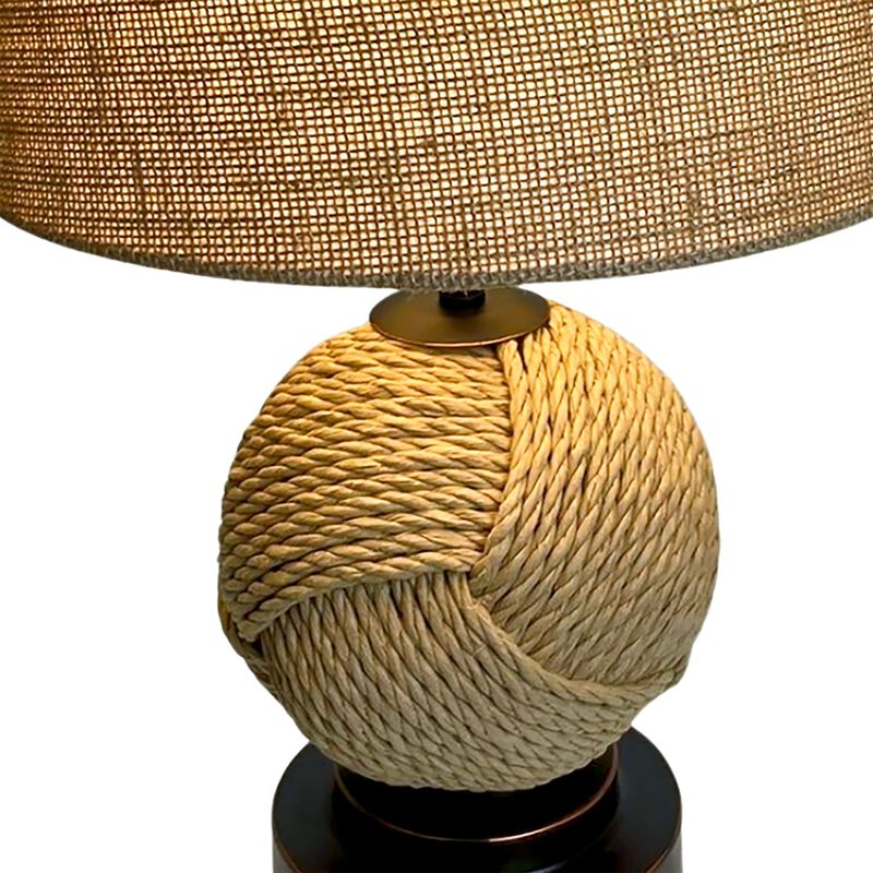 Set Of 2 Nautical Rope Table Lamps 225 Coastal Beach Decor Accent Lighting image number 4