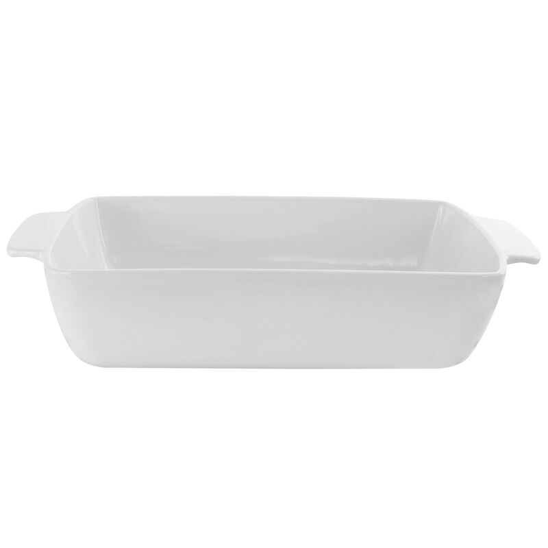 Gibson Elite 2 Piece Rectangle 15.5 Inch Stoneware Bakeware with Metal Rack