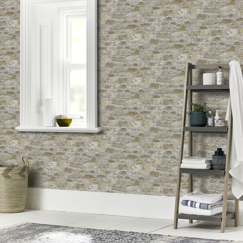 Atticus Neutral Country Stone Wallpaper image number 2