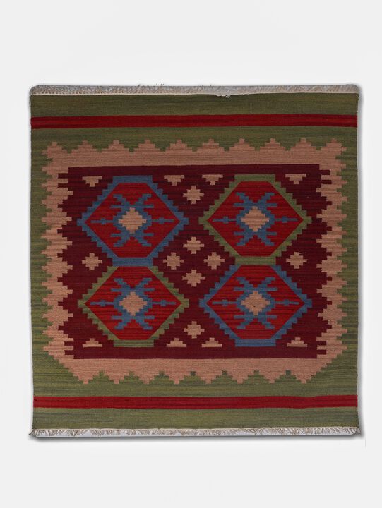 RUGSOTIC CARPETS HAND WOVEN FLAT WEAVE KILIM WOOL ECO-FRIENDLY AREA RUGS  - Contemporary Modern Design, Low Pile  Handmade Area Rugs for Living Room, Bed Room (D00121)