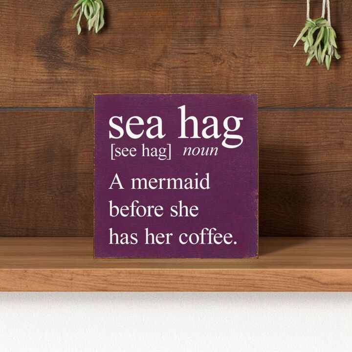 Funny Ocean Theme Wooden Wall Decor Sign for Mermaid Lovers
