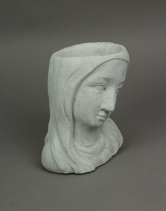 Long-Haired Maiden Cast Polyresin Head Planter Pot 8 Inches High