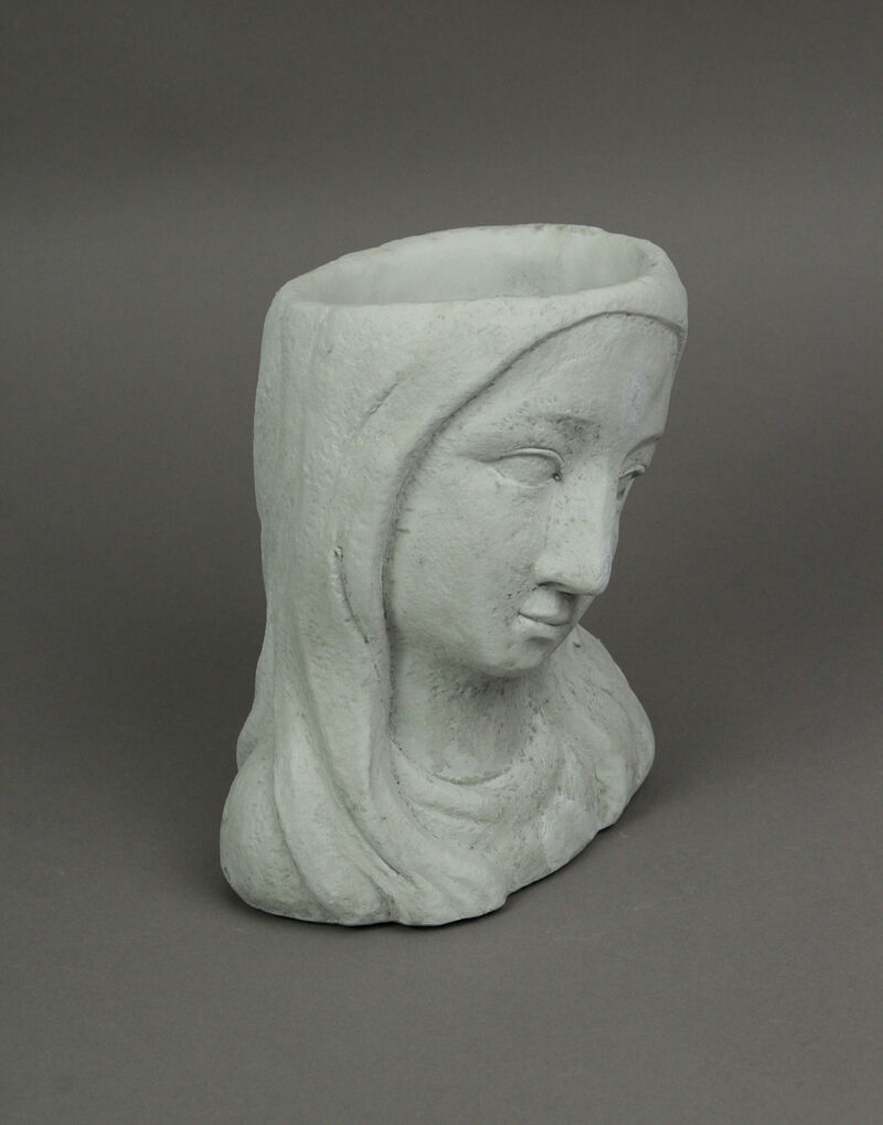 Long-Haired Maiden Cast Polyresin Head Planter Pot 8 Inches High image number 1