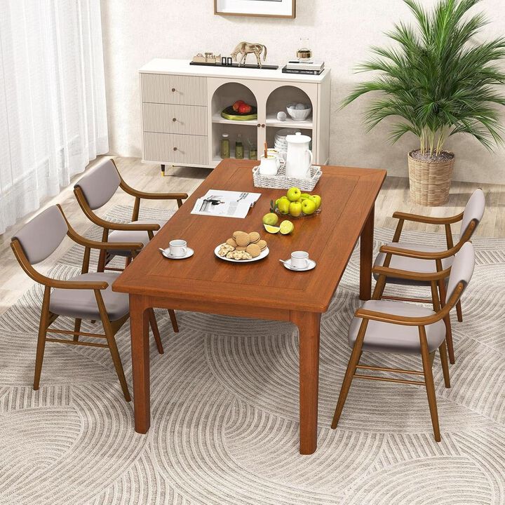 ShipItFurniture Wooden Velvet Upholstered Dining Chair - Rubberwood Frame, Mid-Century Modern