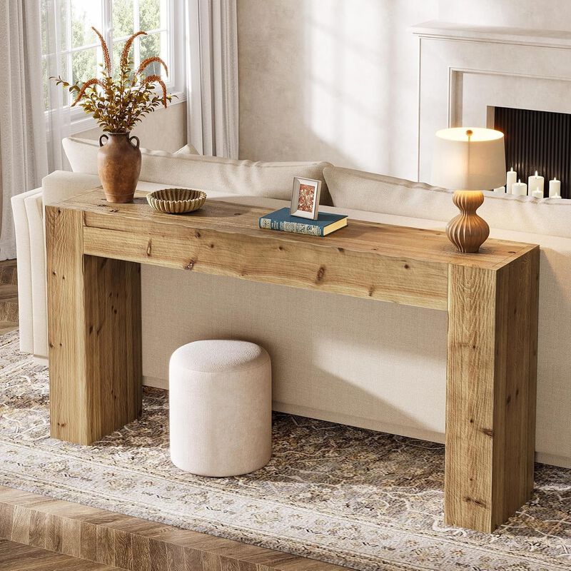 Tribesigns Farmhouse Wood Console Table image number 5