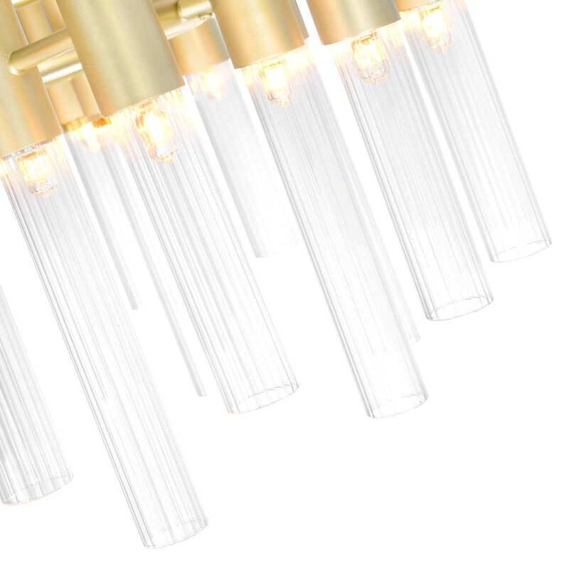 Orgue 42 Light Chandelier With Satin Gold Finish