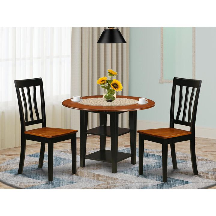 Dining Room Set Black & Cherry
