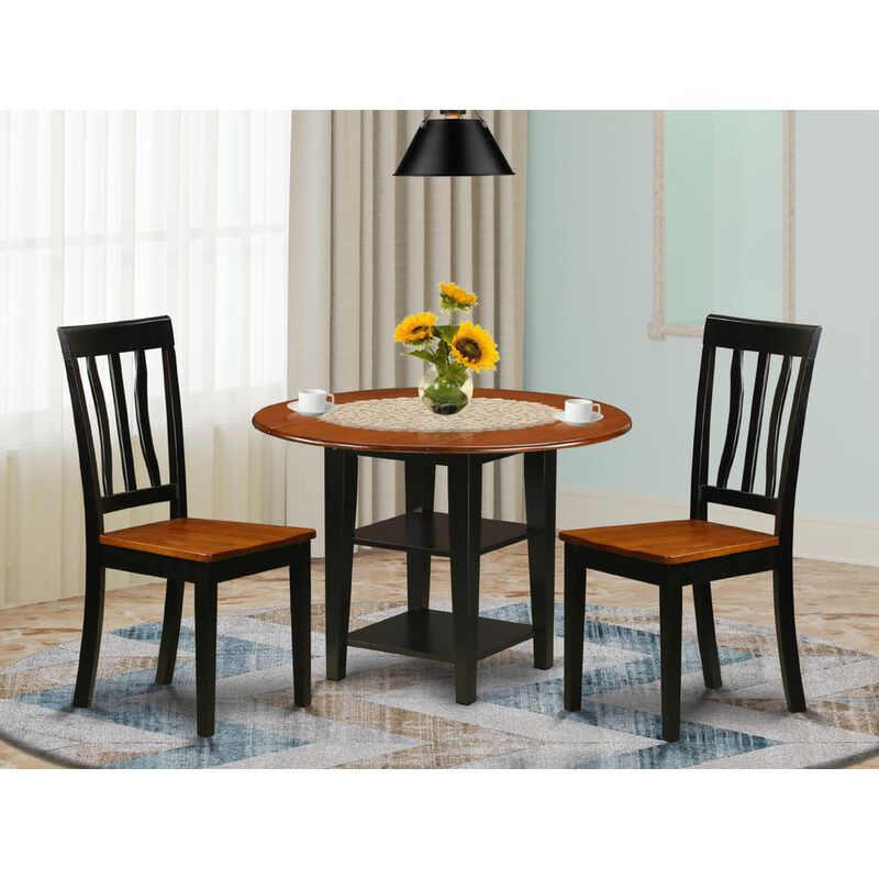 Dining Room Set Black & Cherry