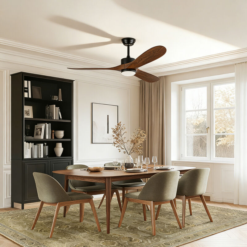 ELEMENT ACE 60 Inch Reversible Ceiling Fan with Quiet DC Motor, Remote Control 6 Speed Levels, Adjustable Height for Living Room Bedroom Office Patio Indoor Use image number 4