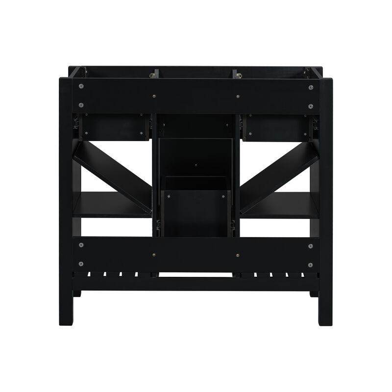 Streamdale 36" Vanity Cabinet with Drawers & Doors (Basin Sink Not Incl.)