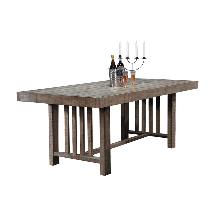 Classic Style Dining Table 1pc Distressed Light Brown Finish Wood Rustic Design Dining Furniture