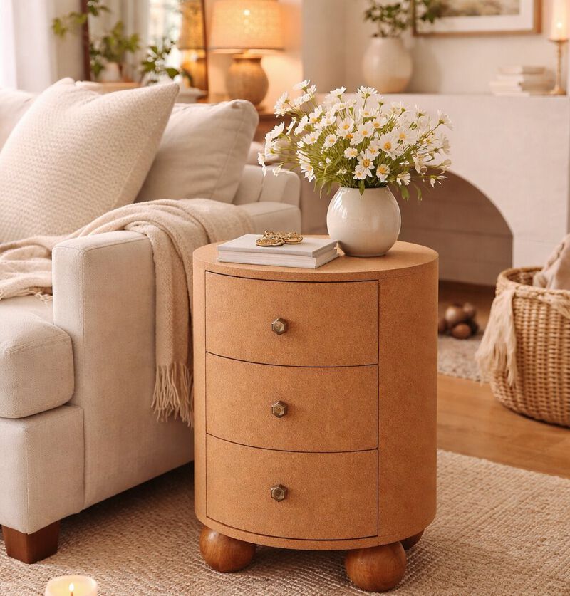 Artisan Furniture Solid Wood Maison Li&Atilde;&uml;ge 3 Storage Unit, Orange image number 1