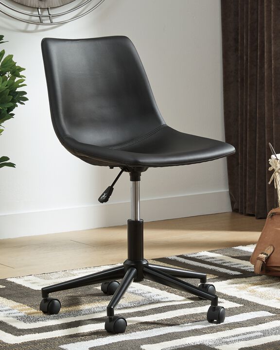 Jaeparli Grayish Brown L-Desk & Swivel Desk Chair