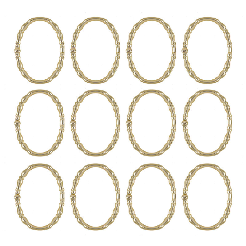Zinc Shower Curtain Hooks, Set of 12 image number 3