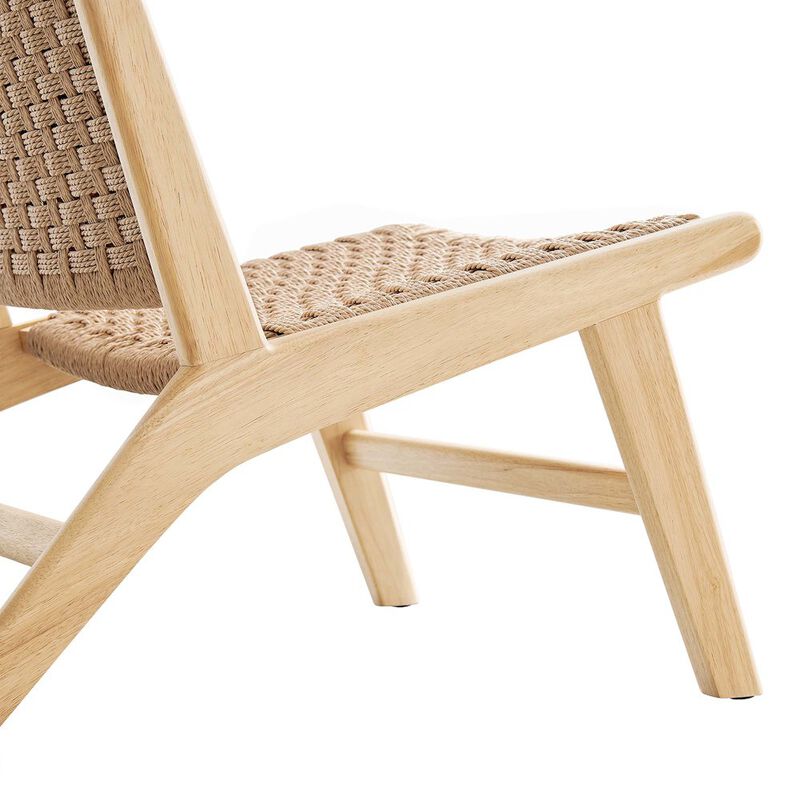 Saoirse Woven Rope Wood Accent Lounge Chair image number 6