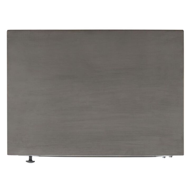 Safavieh Thea 1 Door Carved Nightstand, Grey Walnut