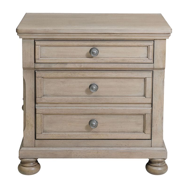Streamdale Hidden Drawer Gray Finish Bedside Table