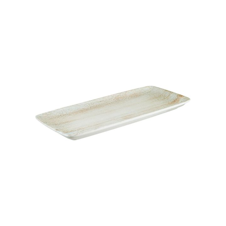 Patera 13.5" x 6" x h:0.75" Rectangular Decorated Porcelain Platter