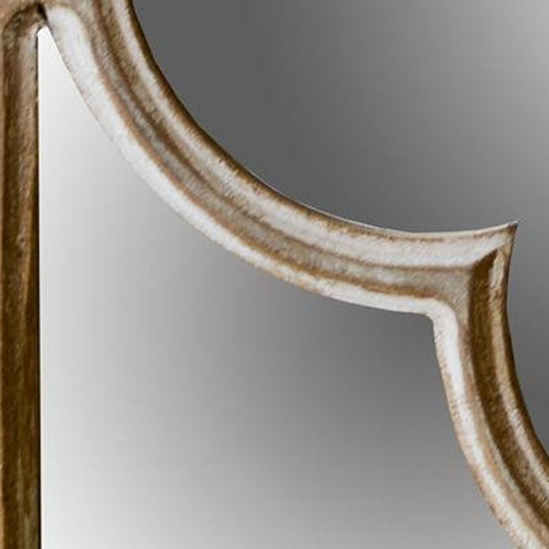 10" Natural Brown With Whitewash Square Wall Mounted Accent Mirror image number 3