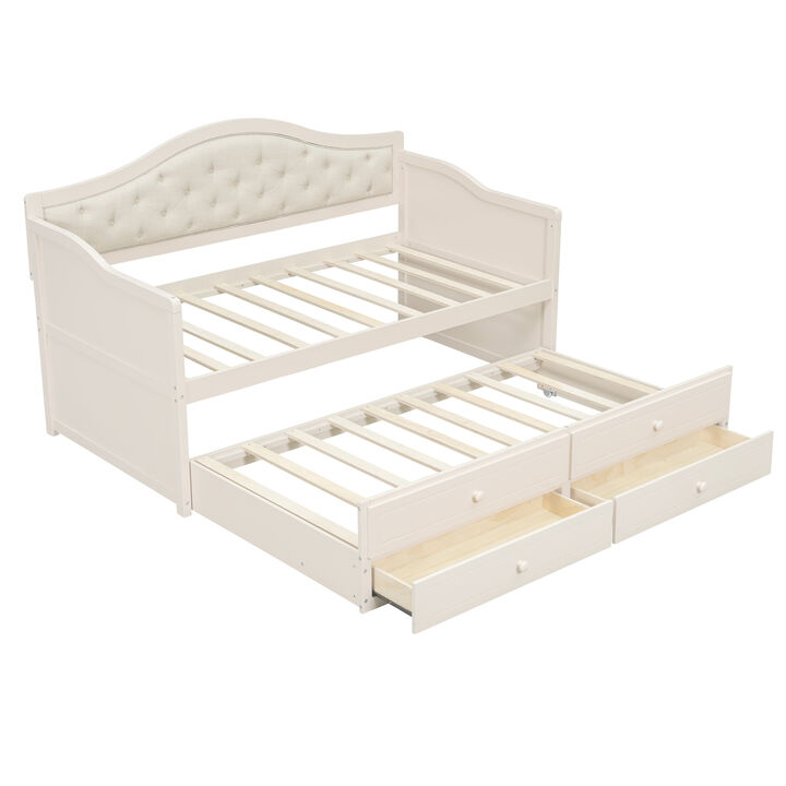 Merax Twin Daybed with Trundle