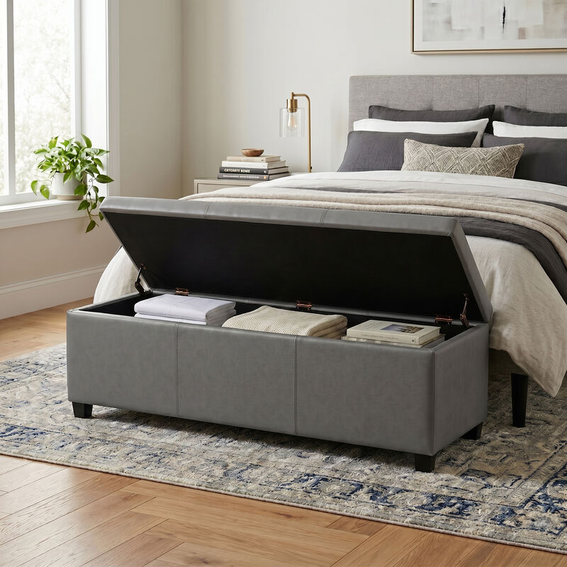 Simpli Home Avalon Storage Ottoman Bench image number 2