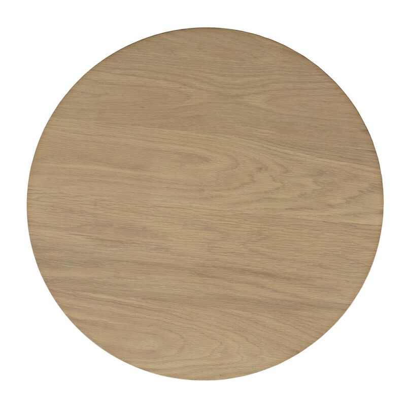 Jofran Auden 24 Round Mid-Century Modern Fluted Pedestal Base End Table