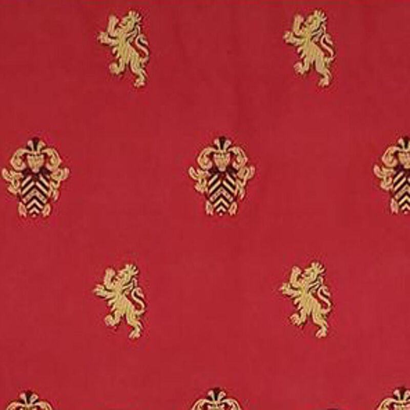 RLF Home Modern Design Classic Medieval Regal Valance  50" x 17" Vermillion Red