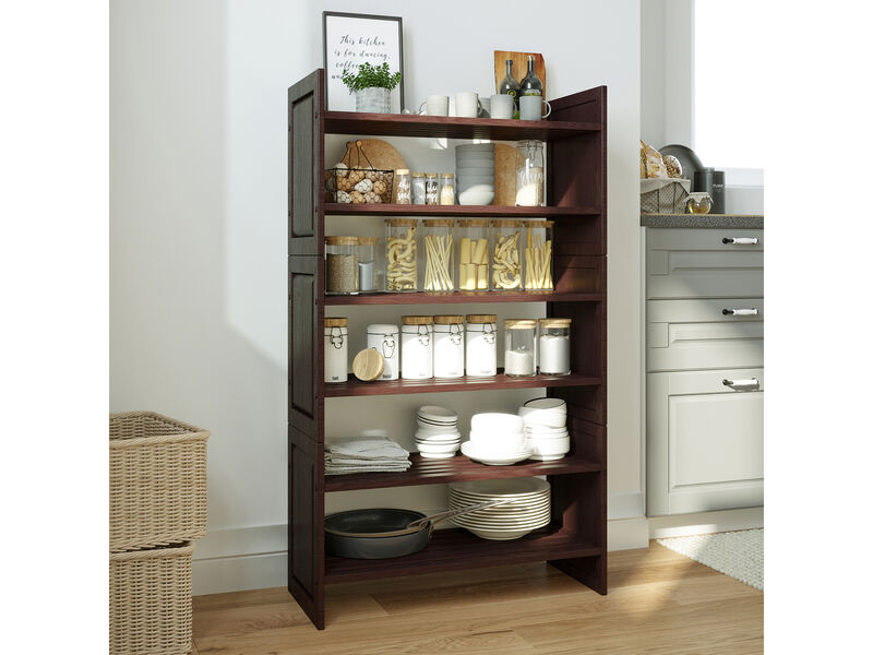 Solid Wood 3 Tier Stackable Storage Rack