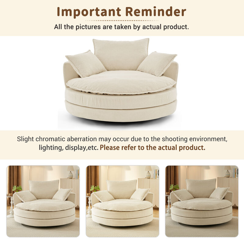 Vikber Accent Swivel Barrel Chair image number 4