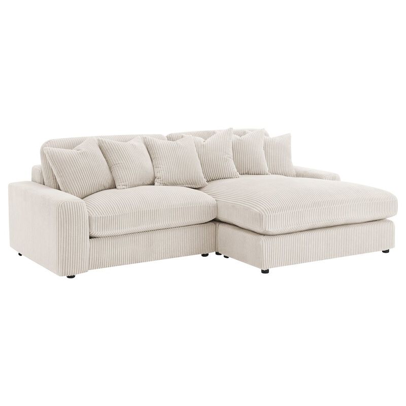 Coaster Co. of America Blaine Upholstered Reversible Chaise Sectional Sofa Sand image number 0