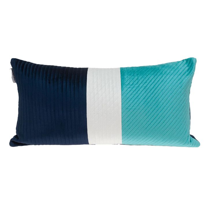 24" Multicolored Woven Transitional Throw Pillow