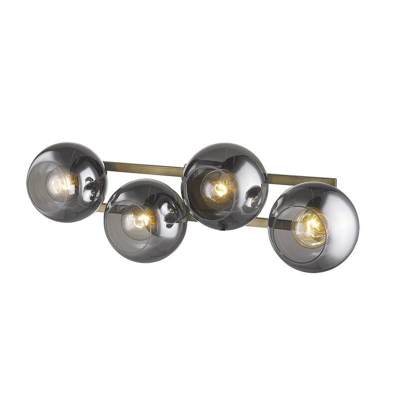 Hivvago Lunette 4-Light Aged Brass Sconce