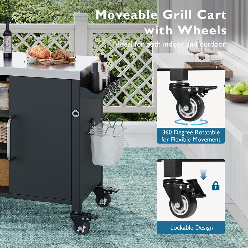 TATEUS Outdoor Bar Cart image number 8
