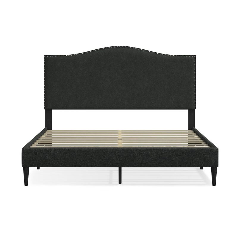 Rize Home Leighford Queen Platform Bed Gray (Dark) image number 0