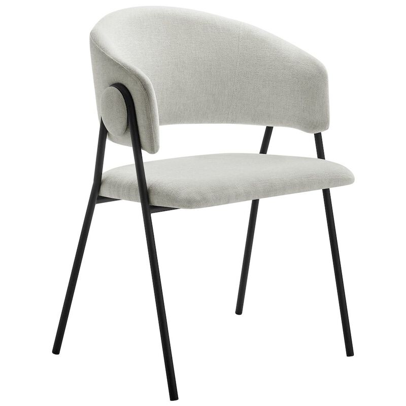 Nella Upholstered Heathered Chenille Dining Chairs Set of 2 image number 3