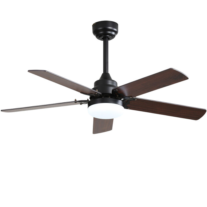 42 Inch Modern Ceiling Fan With LED Light 5 Blades Remote Control Reversible DC Motor