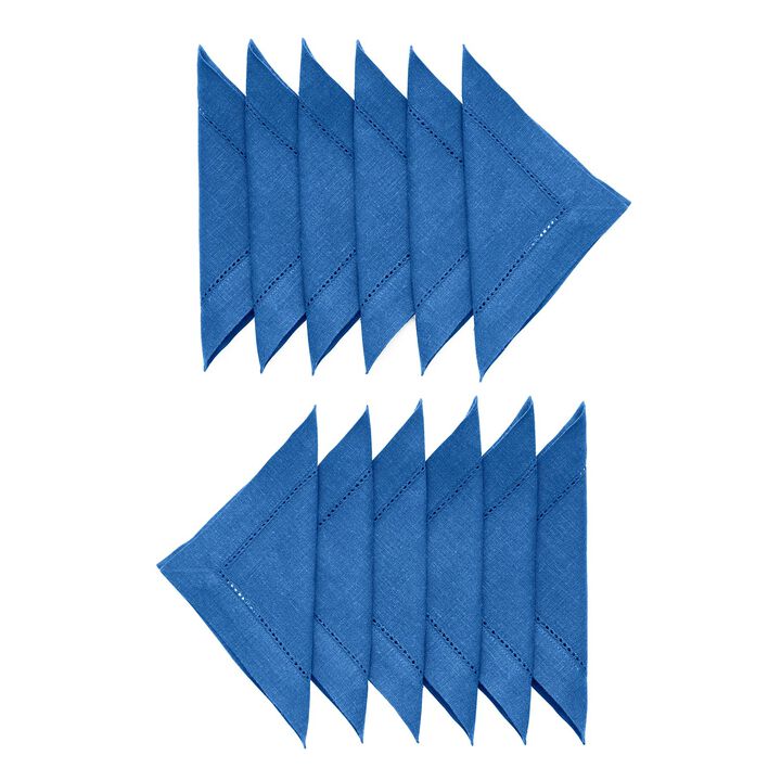 Linen Cocktail Napkins - Classic Hemstitch