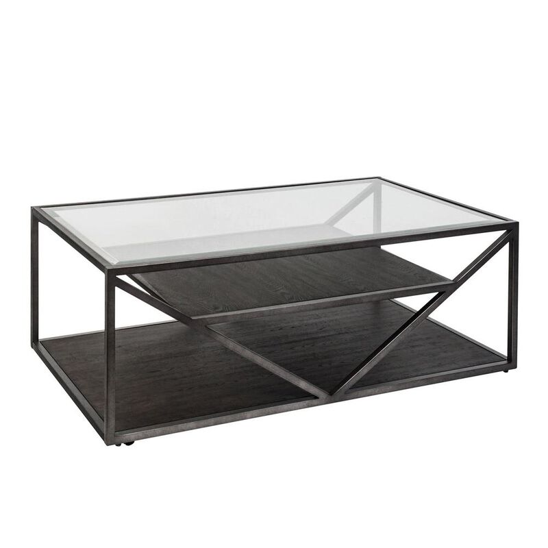 Liberty Furniture Arista Rectangular Cocktail Table in Cobblestone Brown w/ Gray Dusty Wax Hang-up image number 0