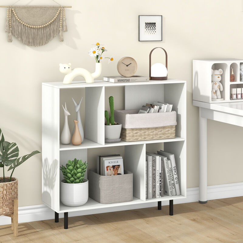 Open Shelf Bookcase with 4 Compartments image number 1