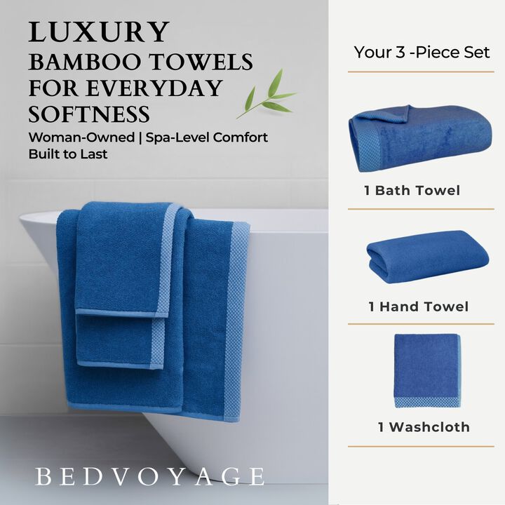 BedVoyage Luxury viscose from Bamboo Towel Set 3p