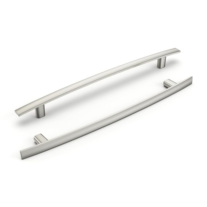 homdiy 10 Pack Cabinet Handles Brushed Nickel Cabinet Pulls 7-1/2 inch Hole Centers Kitchen Dresser Handles Solid Arch Drawer Pu