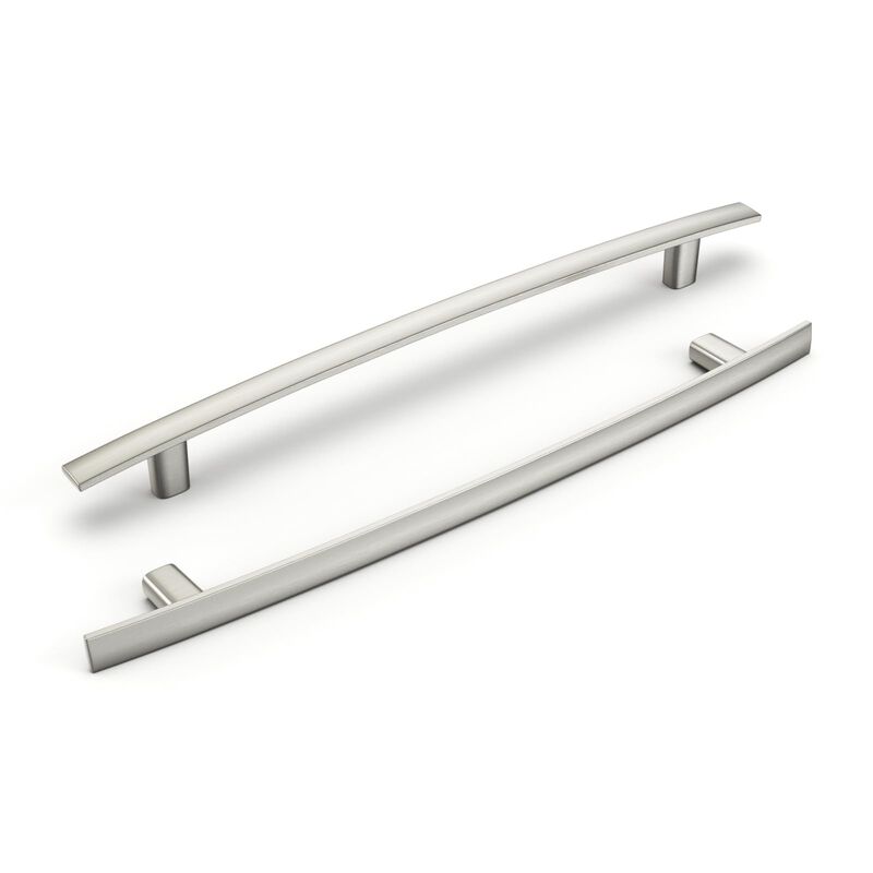 homdiy 10 Pack Cabinet Handles Brushed Nickel Cabinet Pulls 7-1/2 inch Hole Centers Kitchen Dresser Handles Solid Arch Drawer Pu