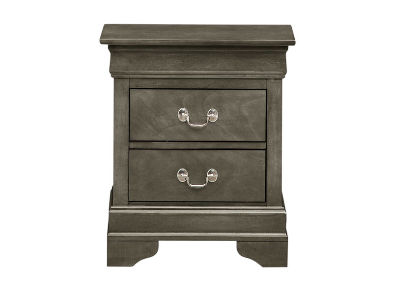 Louis Philippe 2-Drawer Nightstand (24 in. H X 21 in. W X 16 in. D) image number 0
