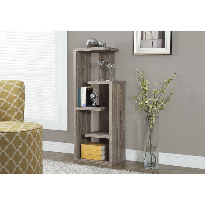 Monarch Specialties I 2467 Bookshelf, Bookcase, Etagere, 4 Tier, 48"H, Office, Bedroom, Laminate, Brown, Contemporary, Modern