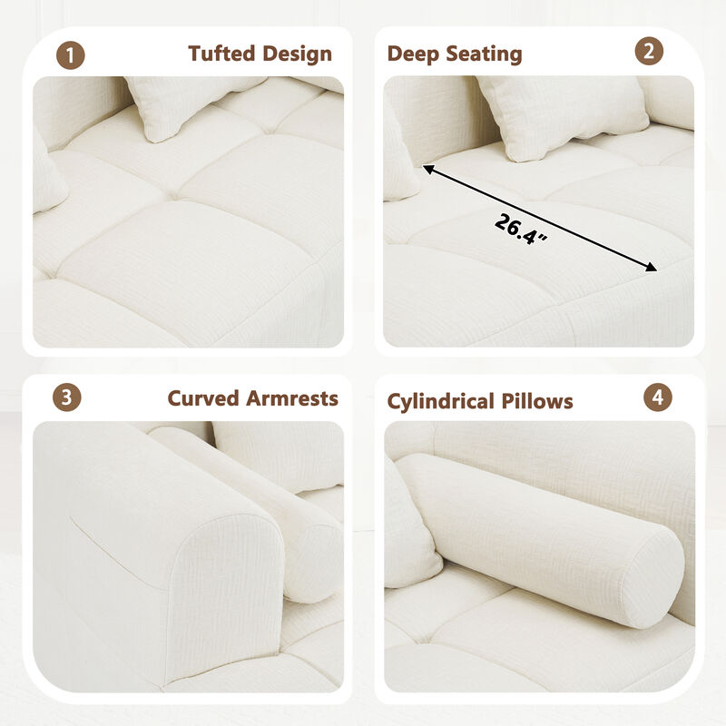 Merax Full-Compressed Sofa Modular Sectional Sofa