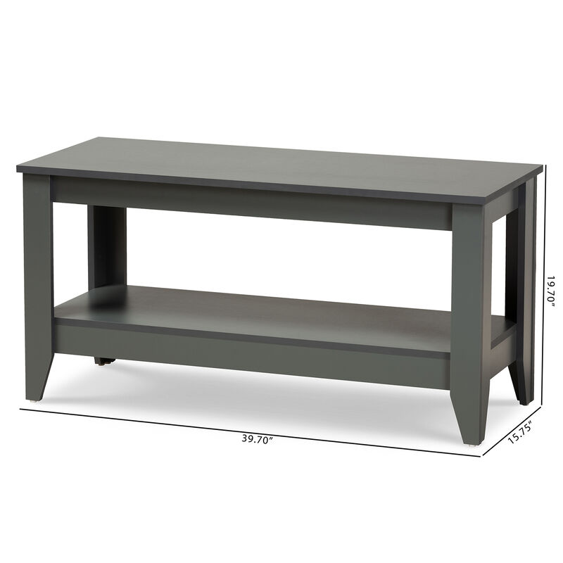 Baxton Studio Elada Modern And Contemporary Gray Finished Wood Coffee Table