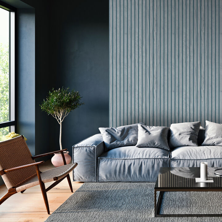 Panacea Blue Wood Wallpaper