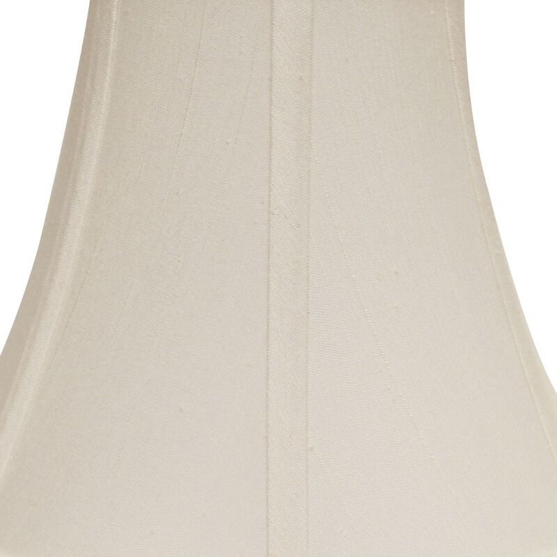 HomeRoots White Monay Shantung Silk Bell Lamp Shade image number 2